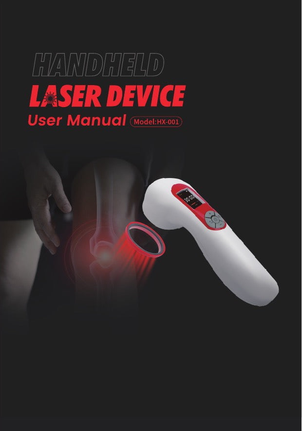 Handheld Laser Therapy Device in use on knee joint