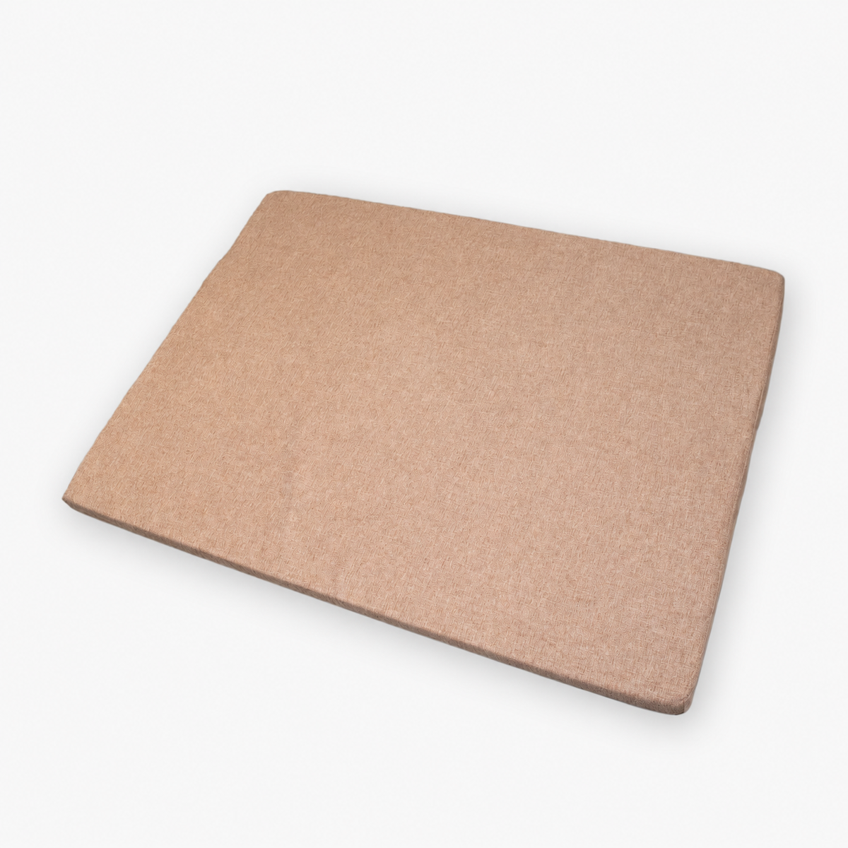 Orthopedic memory foam dog bed with brown cover