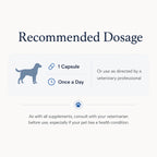 Recommended dosage for dogs: 1 capsule once a day or as directed by a veterinary professional