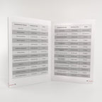 User manual open at the treatment time tables for people and pets