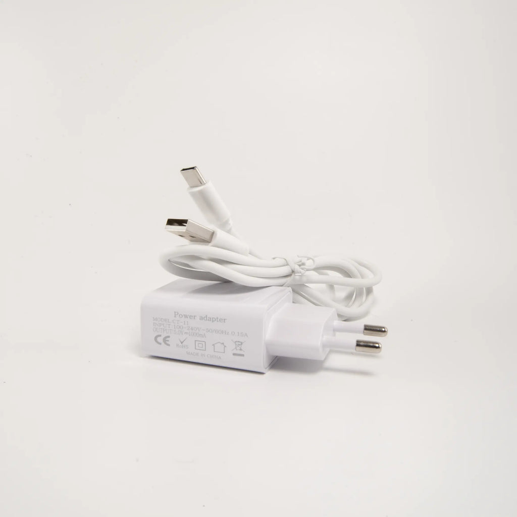 USB-C charging cable and power adapter for the laser therapy device
