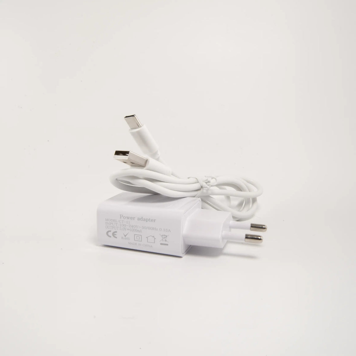 USB-C charging cable and power adapter for the laser therapy device
