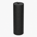 Black non-slip yoga mat for dogs — full rolled product view