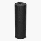Black non-slip yoga mat for dogs — full rolled product view