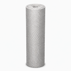 Silver non-slip yoga mat for dogs — full rolled product view